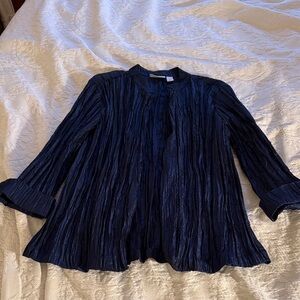 Chico's Deep Blue Textured Jacket